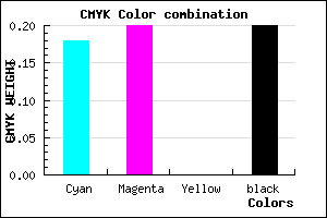 #A6A2CB color CMYK mixer