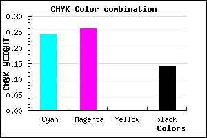 #A6A2DB color CMYK mixer
