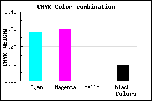 #A6A2E7 color CMYK mixer