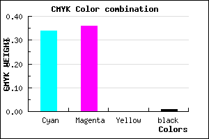 #A6A2FC color CMYK mixer