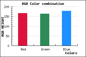 rgb background color #A6A4B2 mixer