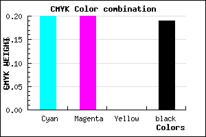 #A6A5CF color CMYK mixer