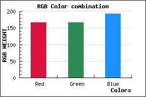 rgb background color #A6A6C0 mixer
