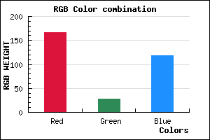rgb background color #A61C76 mixer
