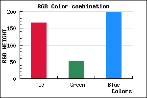 rgb background color #A633C7 mixer