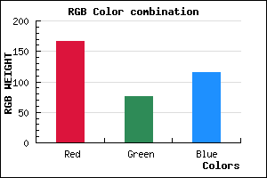 rgb background color #A64C74 mixer