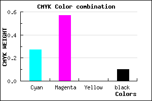 #A764E6 color CMYK mixer