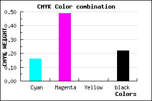 #A765C7 color CMYK mixer