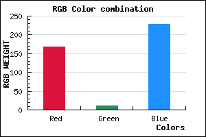 rgb background color #A70BE5 mixer