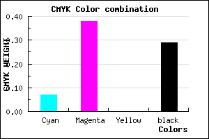 #A770B4 color CMYK mixer
