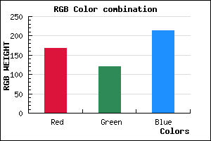 rgb background color #A778D6 mixer