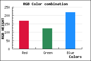 rgb background color #A77BDB mixer