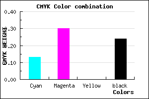 #A787C1 color CMYK mixer