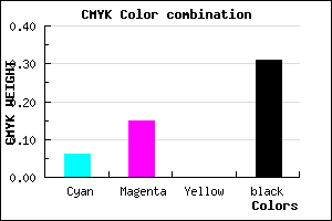 #A797B1 color CMYK mixer