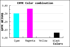#A79AF0 color CMYK mixer