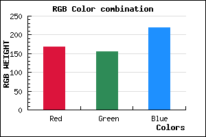rgb background color #A79BDB mixer