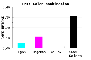 #A79CB0 color CMYK mixer