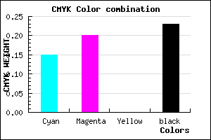 #A79CC4 color CMYK mixer