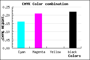 #A79CC6 color CMYK mixer