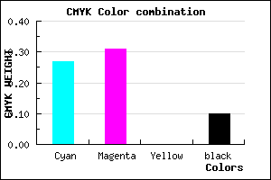 #A79FE5 color CMYK mixer