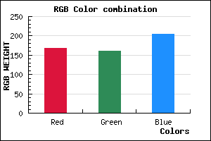 rgb background color #A7A0CC mixer
