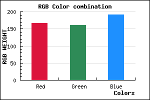 rgb background color #A7A1BF mixer