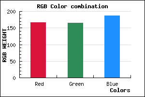 rgb background color #A7A5BB mixer