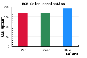 rgb background color #A7A7BF mixer