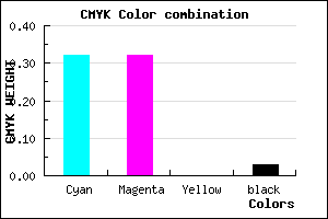 #A7A7F7 color CMYK mixer