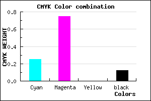 #A738E0 color CMYK mixer