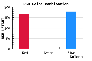 rgb background color #A800B2 mixer