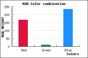 rgb background color #A80BEB mixer