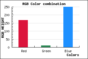 rgb background color #A80BFA mixer