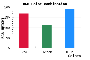 rgb background color #A86FBD mixer