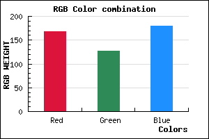 rgb background color #A87FB3 mixer