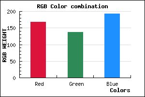 rgb background color #A889C1 mixer