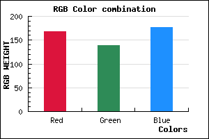 rgb background color #A88BB1 mixer