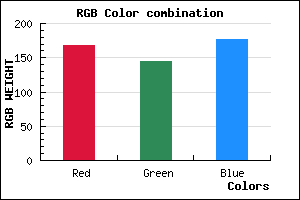rgb background color #A891B1 mixer
