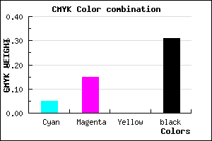 #A897B1 color CMYK mixer