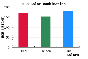 rgb background color #A898B2 mixer