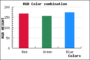 rgb background color #A89CAE mixer