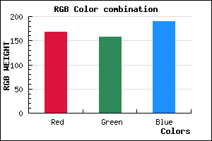 rgb background color #A89EBE mixer