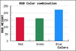 rgb background color #A8A0DE mixer