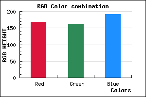 rgb background color #A8A1BF mixer