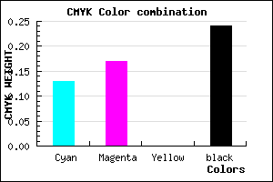 #A8A1C1 color CMYK mixer
