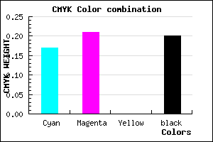#A8A1CB color CMYK mixer