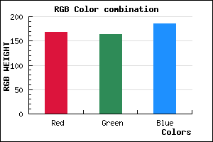 rgb background color #A8A3B9 mixer