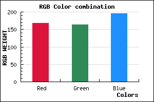 rgb background color #A8A3C3 mixer