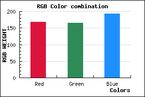 rgb background color #A8A5C1 mixer