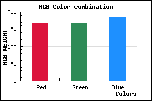 rgb background color #A8A7B9 mixer